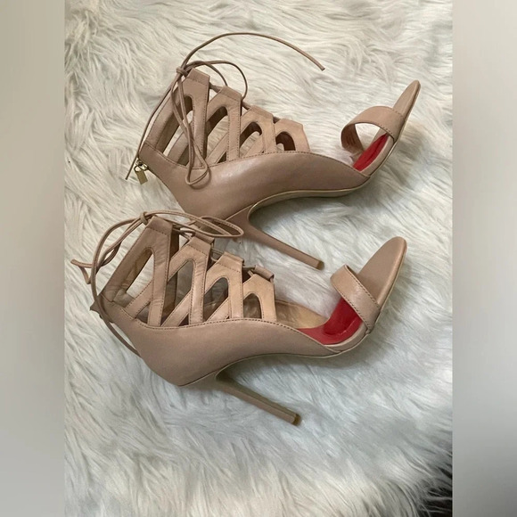 Charles Jourdan 💋 Lace-up Heels. ‎ Gently used and stunning!!! Size 8.5 - Picture 10 of 15